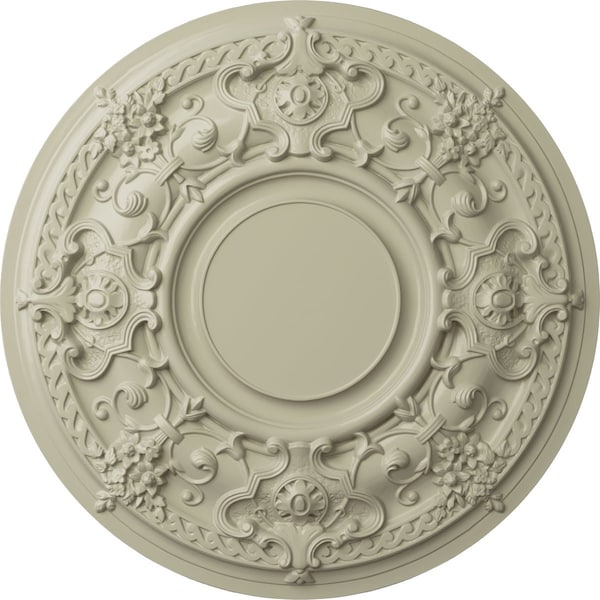 Ekena Millwork Jackson Ceiling Medallion (Fits Canopies up to 13 1/2"), 32 3/4"OD x 2 1/2"P, Clear Yellow CM32JACYF - main